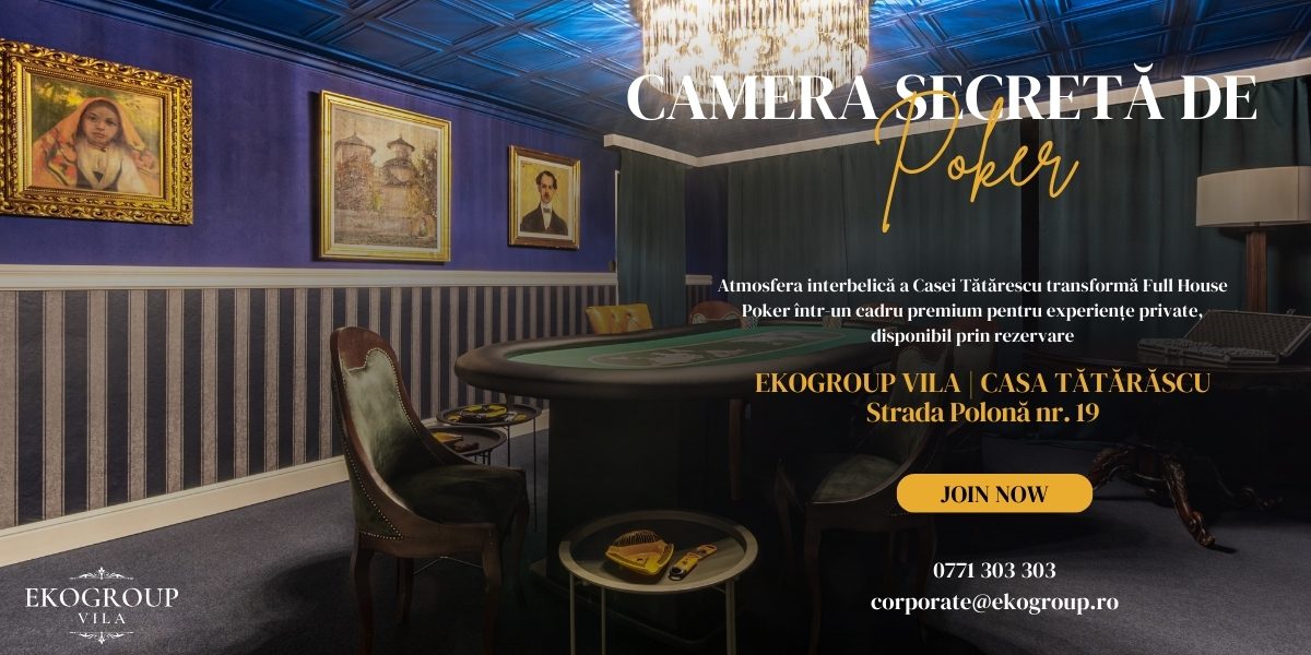 Full House Poker Texas Holdem: Sanctuarul Secret al Eleganței Interbelice Disponibil pentru Închiriere Privată